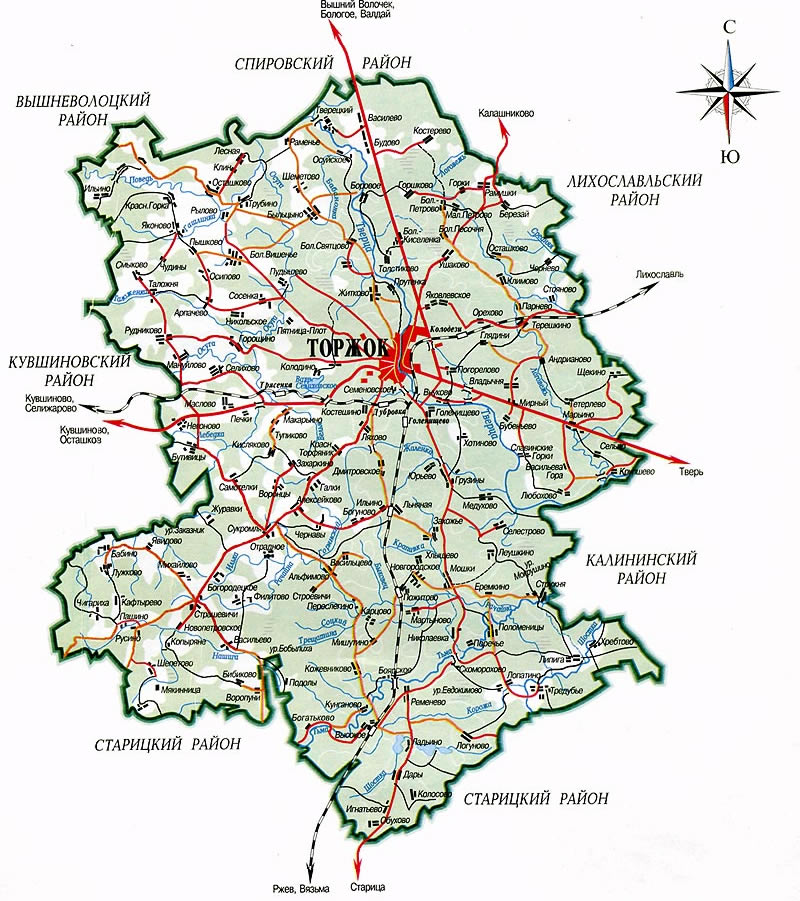 Карта города Торжка, увеличить фото